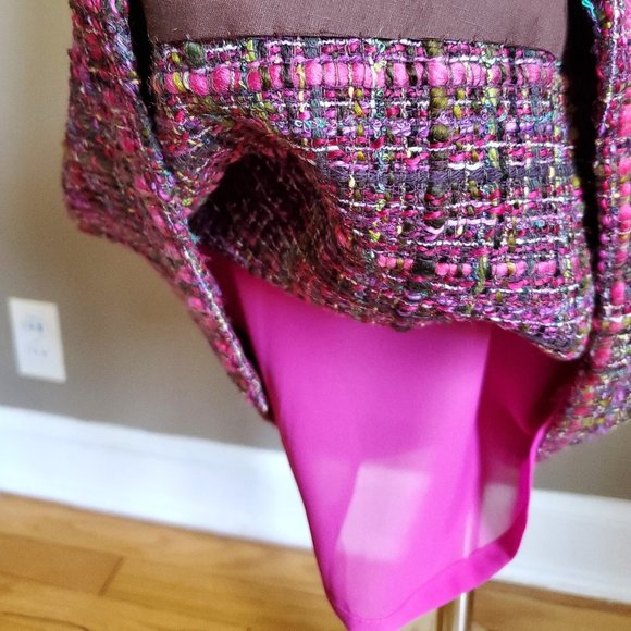 Doncaster Wool Boucle Tweed A-Line Skirt Small - Picture 11 of 15